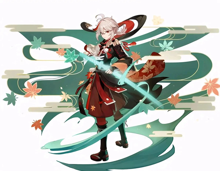 原神枫原万叶技能效果视频