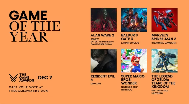 TGA2023各项奖项提名名单大全